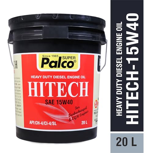 Image of PALCO HITECH 15W40 API: CI4 / SL Heavy Duty Diesel Engine Oil Synthetic Technology | Maximum Power & Superior Protection | For SUVs, MUVs & Crossovers | 20 Litres