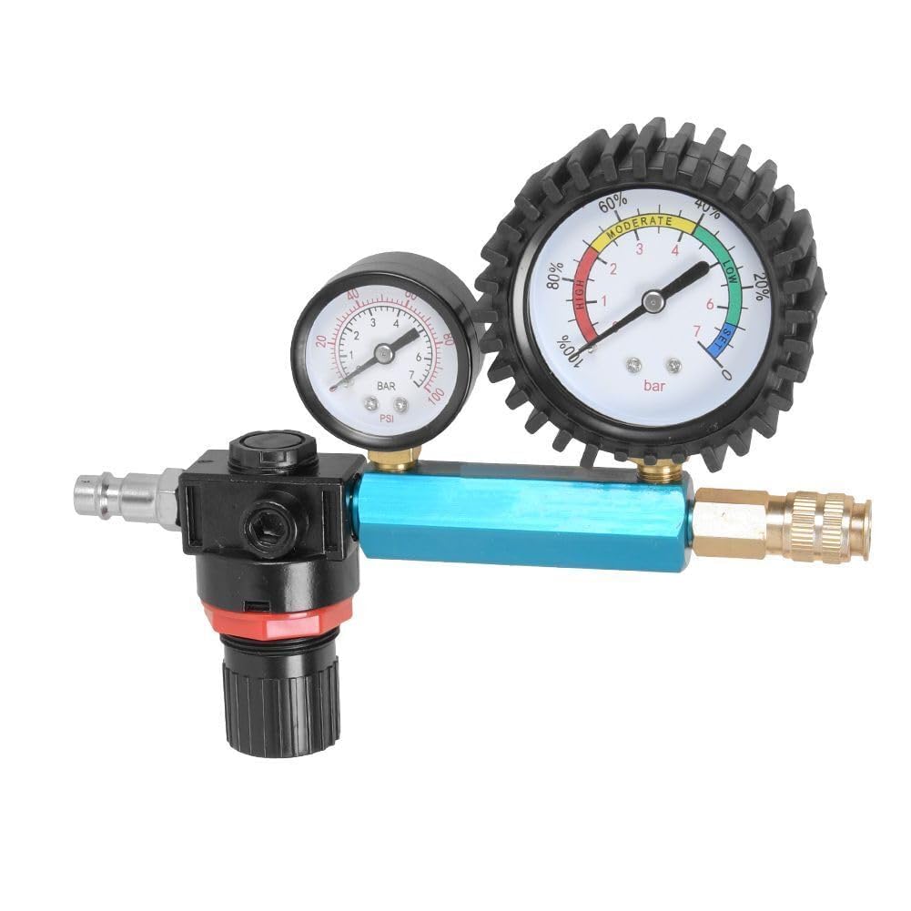 46 piezas Comprobador de Compresión, Profesional Comprobador de Pérdida de Presión, Comprobador de Motor, Compatible con Motores Diésel y Gasolina