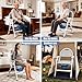 4 in 1 Folding Bedside Commode Chair for - Adjustable Height Adults Potty Chair with Arms, Back & 30 PCS Cleaning Bag for Seniors, Pregnant Women & Post-Surgery - Supports 360 lbs (PU Soft Seat)