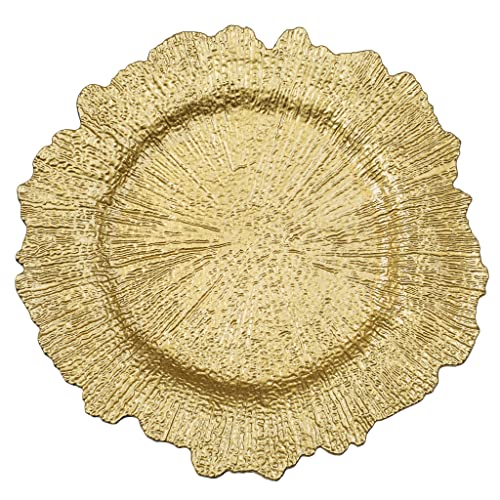 CVL 10 piezas plato cargador acrílico dorado miniatura 1