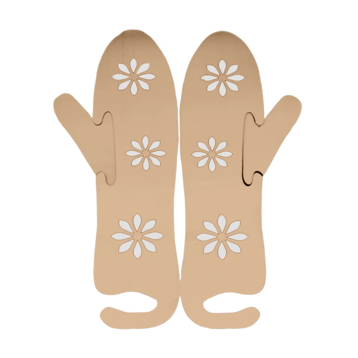 Ameble Knitting Mitten Blockers Wooden Glove Stretcher Display Hand DIY Knitters Molds 1Pair S