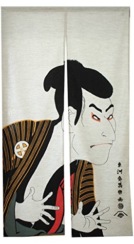 Noren Curtain Tapestry Ukiyoe Syaraku (Japan Import)