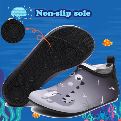 Zapatos de agua para niños y niñas,calcetines de agua de secado rápido para playa,Ultra Ligeros, Totalmente Drenaje, para niños pequeños, jóvenes,piscina,deportes, natación4