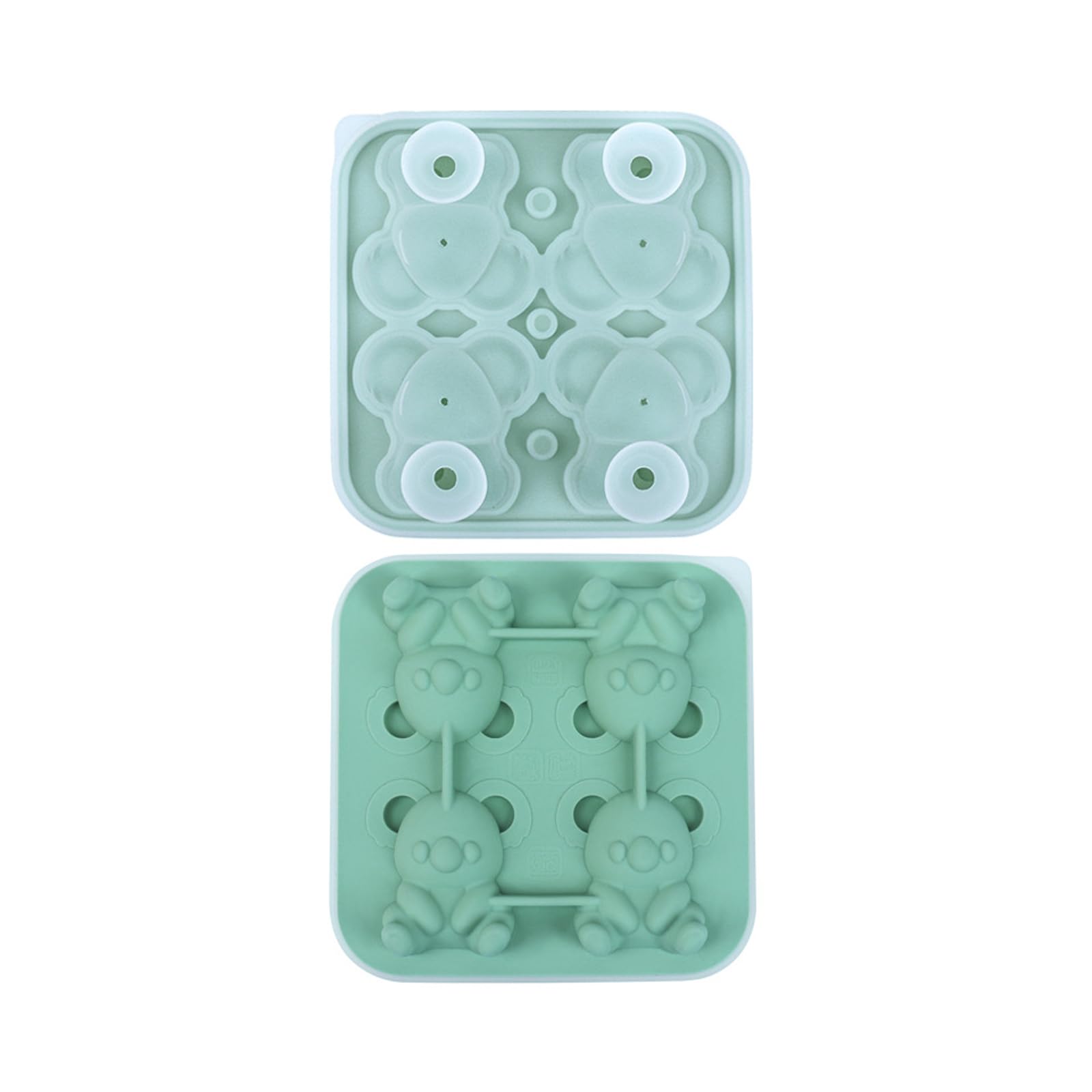 Qusinfc Unique Koala Shape Ice Tray Easily Release Ice Making Tool Molds Food Grade Silicone Maker Mold Easy to Clean Trays for Freezers Easily Release
