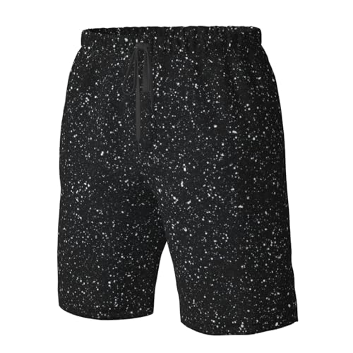 Men's Swim Trunks Hawaiian Breathable Surf Beach Swimsuits Mesh Lining Beach Shorts with Pockets-Gold Glitter 5
