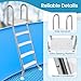 Goplus 4-Step Steel Frame Above Ground Swimming Pool Ladder for 55