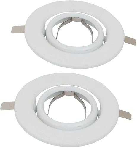 X-DREE 2 Pics 0221L MR16 GU11 Embeded Downlight Holder White Lamp Socket Included(2 Pics 0221L MR16 GU11 Soporte para lámpara empotrable empotrado