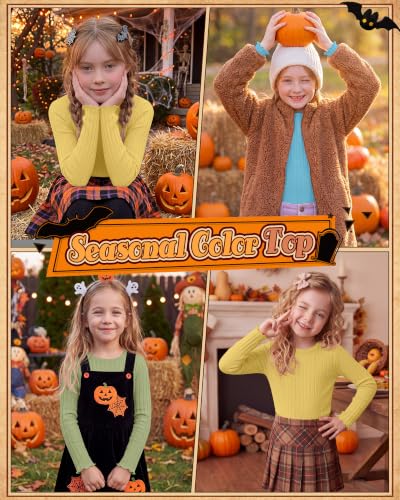 Image of 3 Pack Toddler Girls Cute Long Sleeve Cotton Shirts
