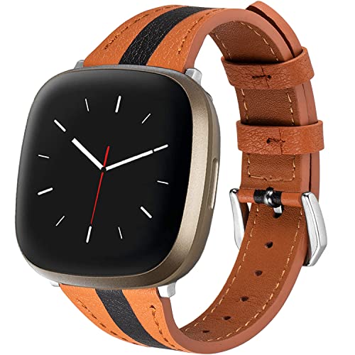 CooBES Cinturino in pelle compatibile con Fitbit