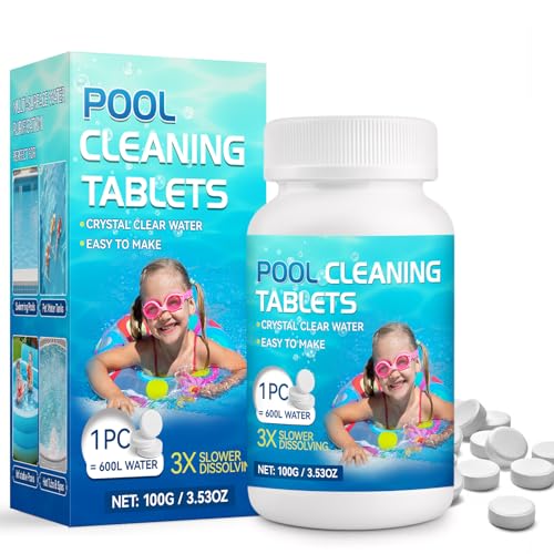 Aarovibe 100PCS Multifunctional Chlorine Tablets for Swimming Pools