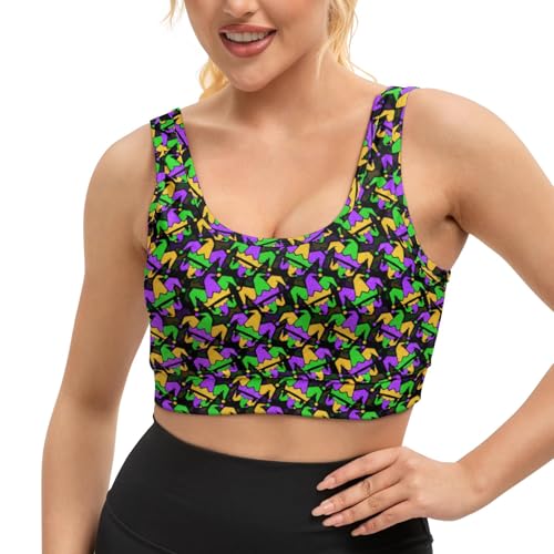 Image of Yoga top Women's Cheerleading Uniform Gym Outfit Running Crop Tops Yoga Shirts Casual Tank Top