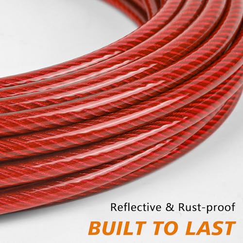 image for XiaZ 25ft Dog Tie Out Cable, Heavy Duty Dog Chains for Outside with Lo