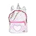 FORLADY Unicornio Mochila Chica Moda Lentejuelas/Felpa de dibujos animados Mochila linda Mochila de viaje