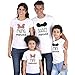 Family camisetas a juego, camiseta de algodón de manga corta de verano impresa Tops divertidos, 1 piezas