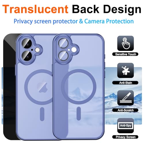Image of for iPhone 17 Case with Privacy Screen Protector, Light Blue