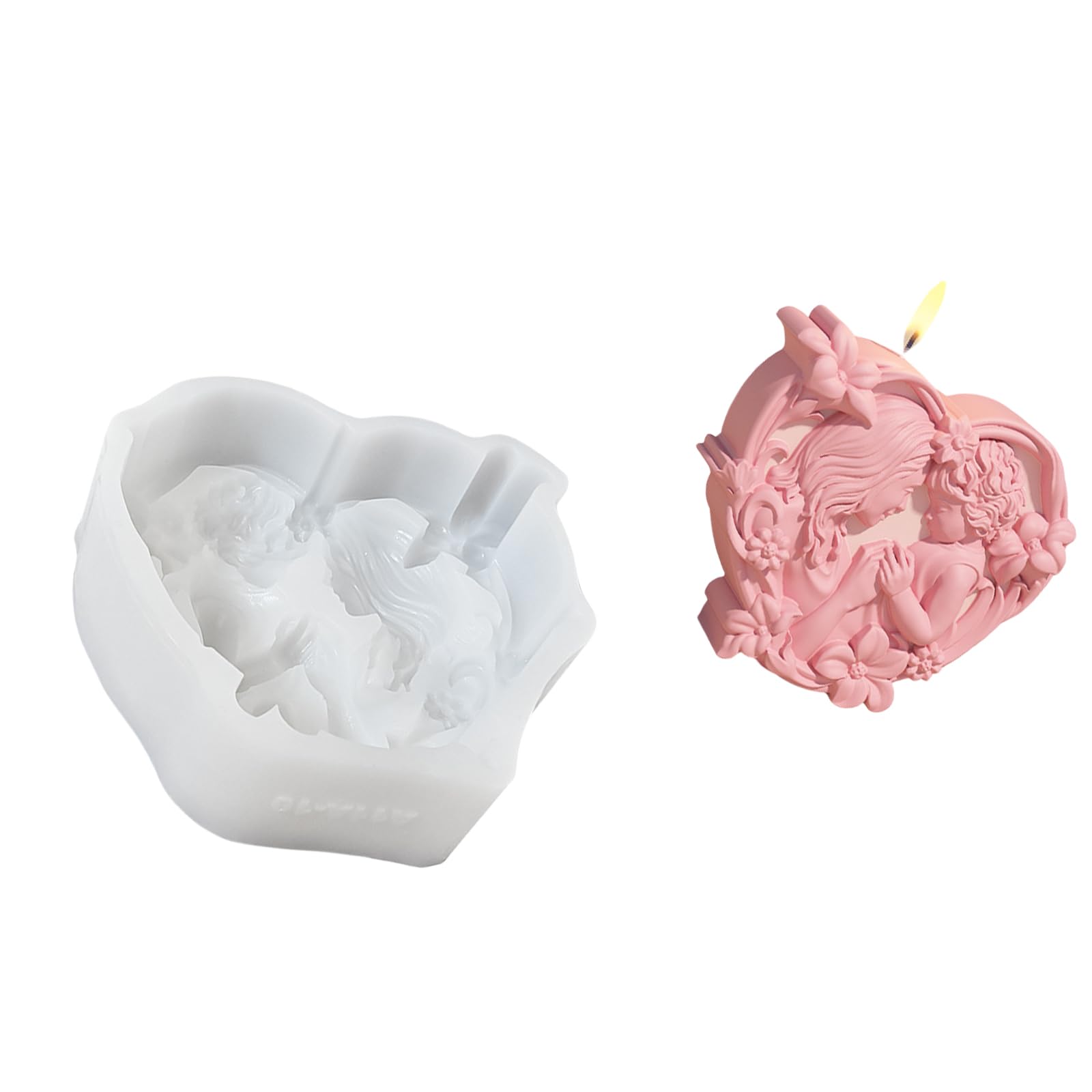 Maxtonser Mother's Day Candle Casting Mother and Silicone Mould Epoxy Resin for Wedding Party Decoration