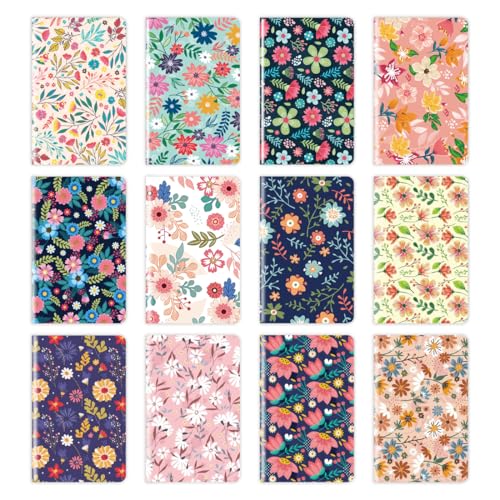 12 Mini Libretas, Blocs de Notas de Bolsillo, Blocs de Notas Pequeños para la Escuela, Listas, Recordatorios Diarios
