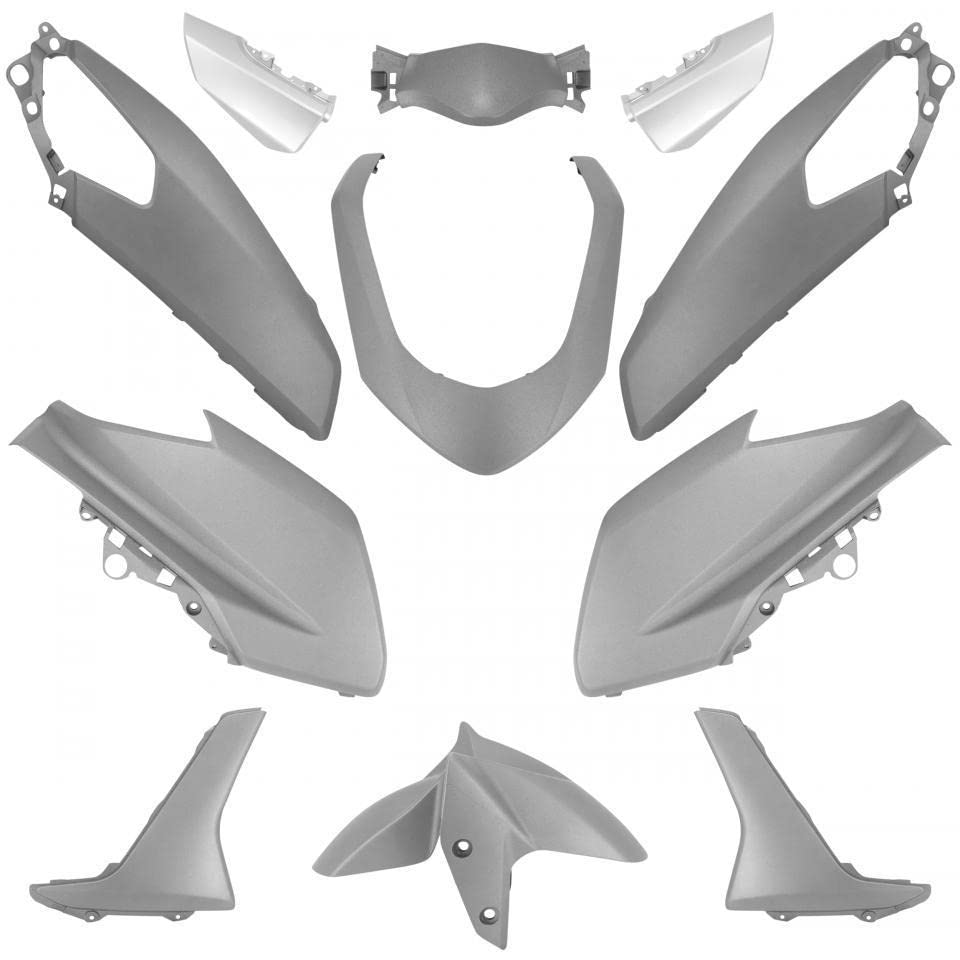 Kit carénage P2R Yamaha N-Max 125 11 pièces complet teinte gris mat neuf