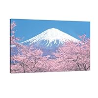 Amazon.co.jp: アートパネル 富士山 桜の絵 モダン 風景 植物