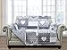 Brilliant Sunshine Grey Heart Love Patchwork Couch Cover, Quilted Oversized Loveseat Slipcover, 54