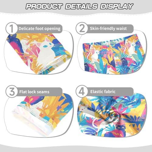 KLL Art Illustration Cats Toddler Girls Active Leggings Comfortable High Waisted Athleisure Pants Gym3