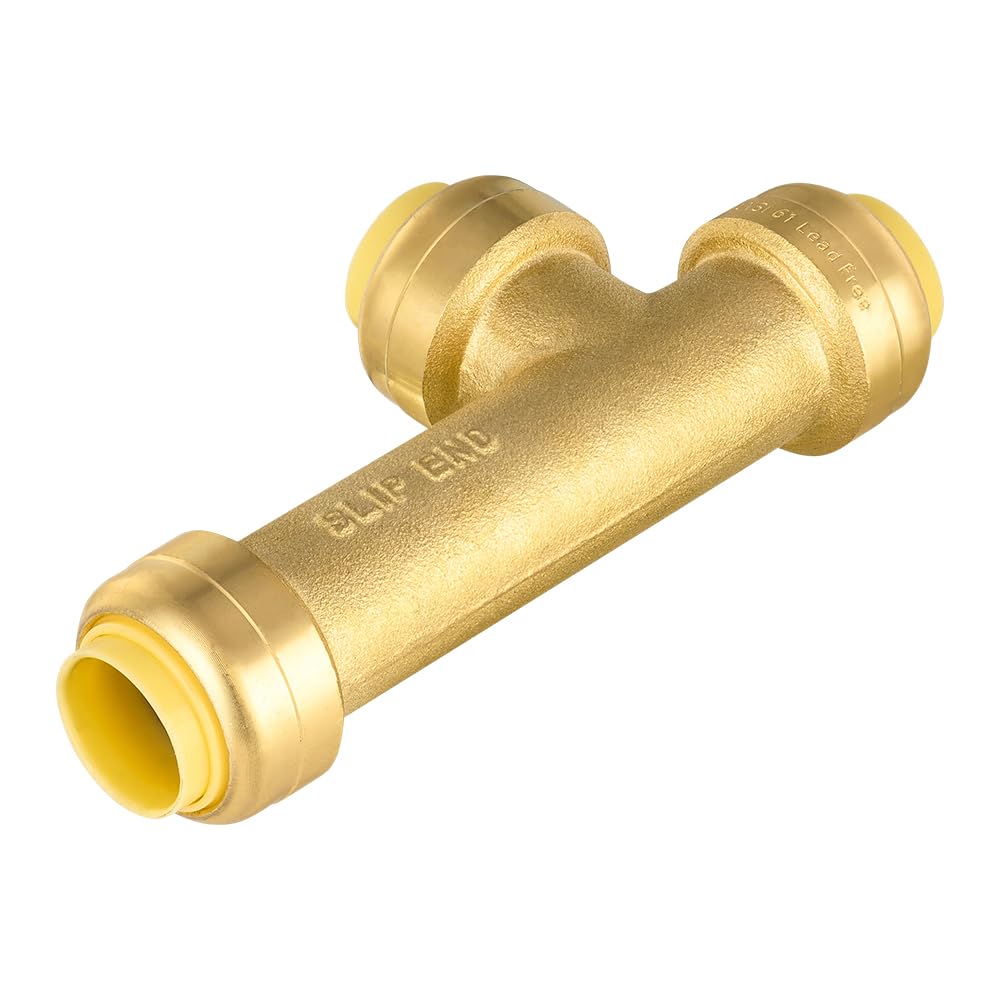 Paquete de 2 accesorios de latón EFIELD de 1/2 pulgada para conectar tubos de Pex, cobre, CPVC con un clip de herramienta de desconexión, agua potable y aplicación de calefacción hidráulica