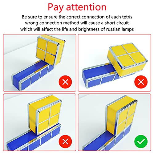 Image of AVEKI Tangram Stackable Night Light, LED 7 Colors Induction Interlocking Desk Lamp 3D DIY Magic Blocks Puzzles Toy for Bedroom Home Decor Ideal Gift for Birthday (USB)