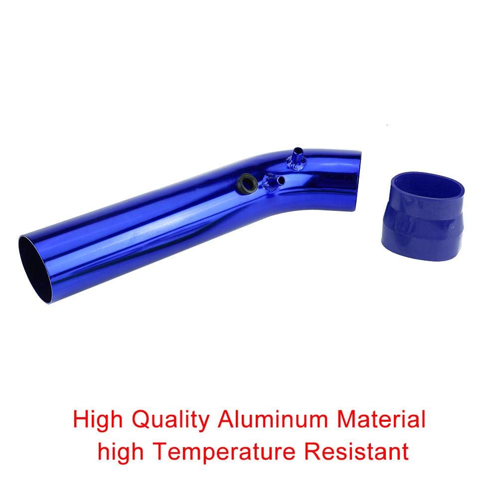 OUKENS Tubo di aspirazione dell'aria fredda, universale 76 mm Kit di tubi per filtri di aspirazione in alluminio per autoveicoli Per sistemi di aspirazione modificati per veicoli(blu)