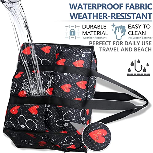 Image of Nurse Bags for Work Nursing Bag Multiple Pockets Waterproof Organizing Zip Top Clinical Bag for Nursing Students Home Health