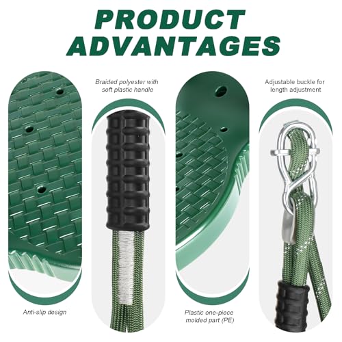 Image of Tree Swing Plastic Swing Set Heavy Duty Replacement, Swing Accessories for Indoor Outdoor Green