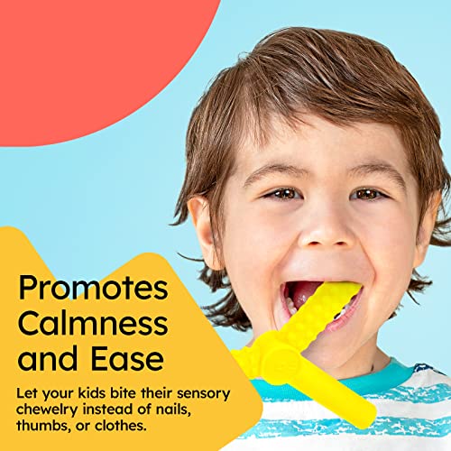 Image of Gafly X's and Y's - 5 Pack Sensory Chew Toys for Autistic Children - Chewy Sticks for Sensory Kids - Autism Chew Toys for Toddlers & Kids - BPA-Free Silicone Chew Tubes for Sensory Needs