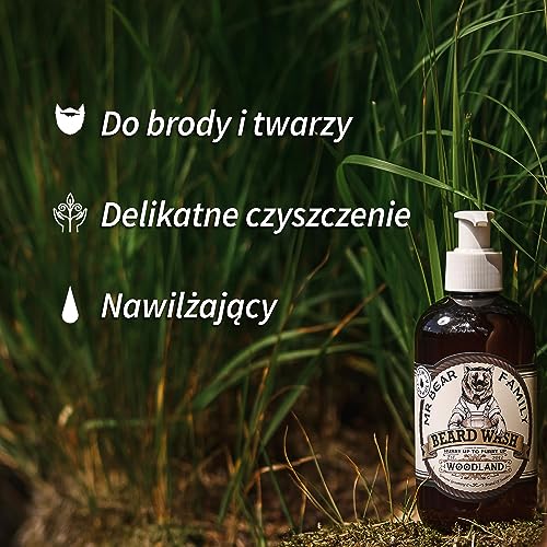 Naturalny szampon do brody dla mężczyzn – odżywczy wegański płyn do mycia brody zawiera ekstrakt z owsa przeciw świądowi