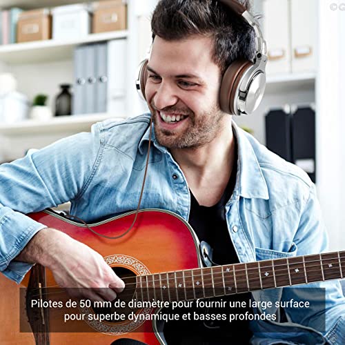 OneOdio Pro-30 Casque Audio Filaire DJ Piano Guitare Studio avec Circum-Auriculaire Coton Extra Épais et Doux, Hi-Res Audio Extra Bass, Share-Port, 2 Prise Jacks, Heaphone Musique Phone PC AMP Monitor - Image 7