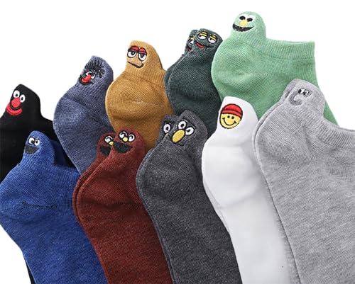 Men Casual Socks Cotton Cute Funny Smile Face Ankle Socks Fashion No Show Sock for Men2
