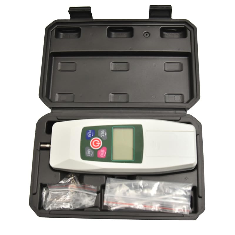 Force Gauge Digital Push Pull Gauge Tester with Max Range 20N 2kg 4.5lb 72Oz Minimum Force Value Shielding Function Automatic Backlight Buzzer Alarm Function