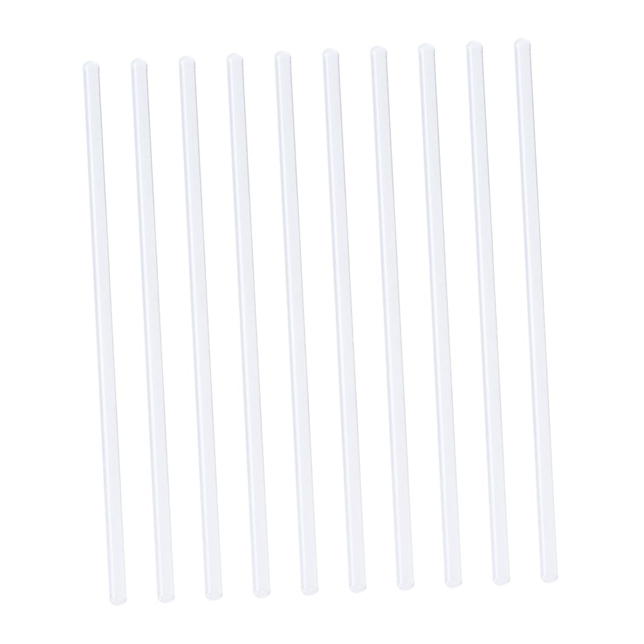 KICHOUSE 10 Pcs Glass Stir Rods Stir Plate Coffee Stirrer Muddler for Reusable Mixing Tool Coffee Whisk Beverage Stir Clear Swizzle Sticks Stir Bars Mixer for Coffee Lab Stirrers re-usable