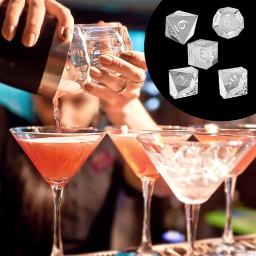 Molde para cubitos de hielo de silicona con forma de dados miniatura 5