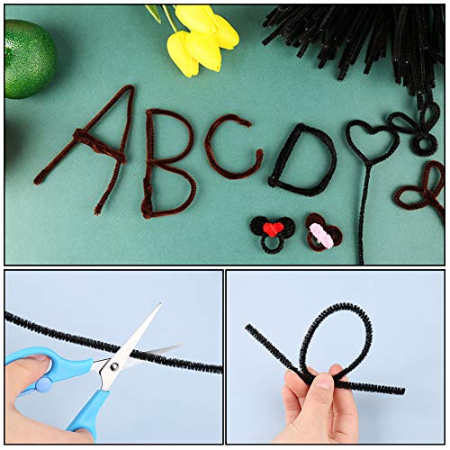 150 Pieces Black Pipe Cleaners Chenille Stem, Pipe Cleaners Chenille Stem for Creative Home Arts and Crafts Project Decoration Supplies - Thumbnail 5
