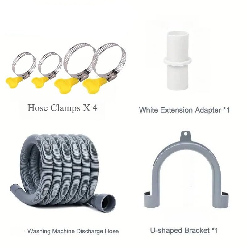 Tubo di scarico flessibile for lavatrice da 1,5/2/3 metri Kit prolunga for tubo for for ondulato(2meters)