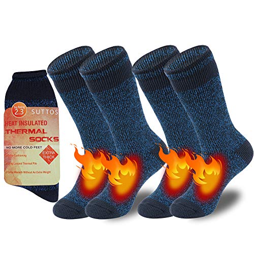 SUTTOS Men's Thermal socks Warm Winter Fur Lined Boot Heavy Socks