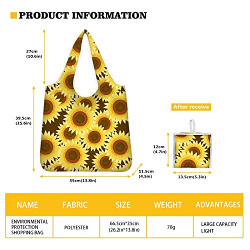 chaqlin Large Capacity Umweltfreundliche Einkaufstasche Dackel Blumenmuster Faltbare Wiederverwendbare Einkaufstüten Outdoor Camping Picknick Lunchbeutel Lebensmittel Aufbewahrungsbeutel