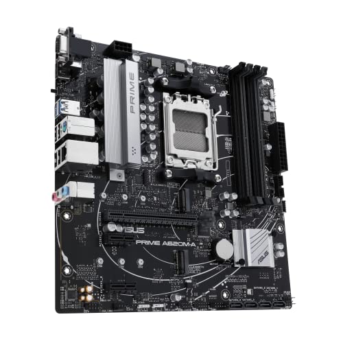 PRIME A620M-A-CSM Scheda madre AMD mATX, DDR5, 2 slot M.2, DisplayPort, HDMI, VGA, USB 3.2 Gen 1 Type-C, SATA 6 Gbps, BIOS FlashBack, Cancellazione del rumore AI bidirezionale, Aura Sync - Scheda madre - Immagine 2