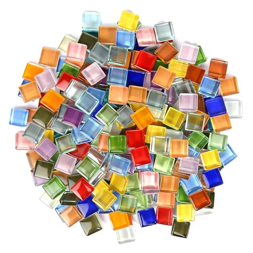 Carreaux de Mosaïque 500g Mosaique Loisir Creatif Carré Morceaux de Mosaïque Mosaique Carrelage pour Bricolage Loisirs Créatifs Décoration Murale D'intérieur