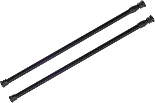 KXLife Paquete de 2 barras de cortina de tensión de resorte para ventana de 16 a 28 pulgadas, barras de tensión pequeñas expandibles ajustables sin