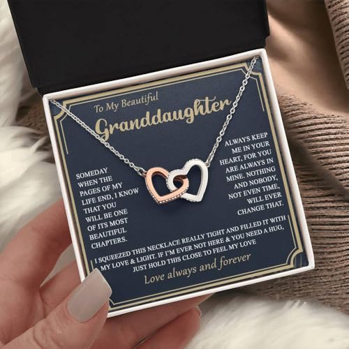 To My Beautiful Granddaughter Necklace, Granddaughter Necklace From Grandparents, Grandma Granddaughter Necklace, Gifts Granddaughter Jewelry, Christmas Gifts For Granddaughter3