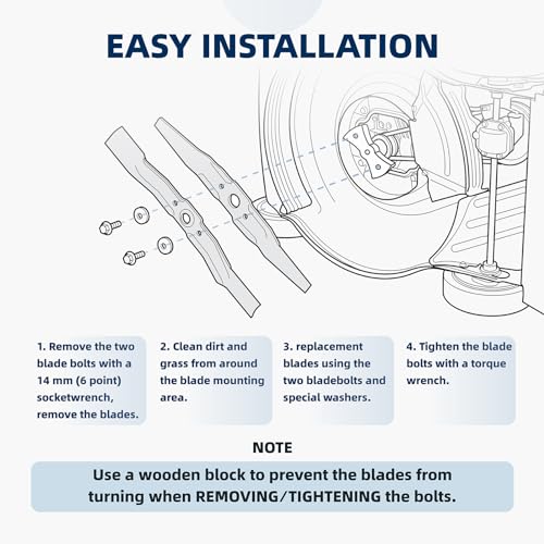 Ximoon Mower Blade Set - Easy Installation