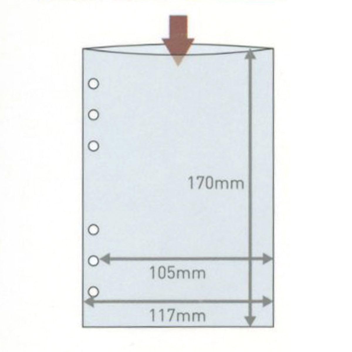 Amazon.co.jp: Kept ポストカードケース (バイブル6穴)リフィル KP1157