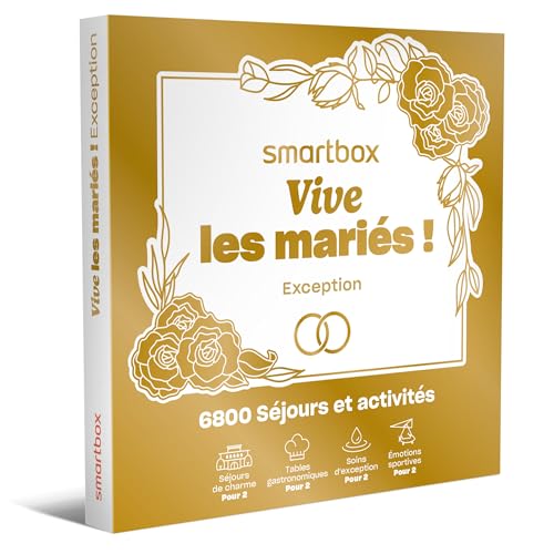 Activité romantique pour deux personnes avec la Smartbox Vive les mariés
