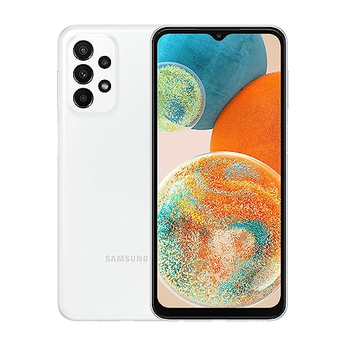 SAMSUNG Galaxy A23 128GB 5G Wi-Fi Tela 6.6‘ Dual Chip 4GB RAM C mera Quádrupla + Selfie 8MP Bateria de 5000mAh - Branco,Modelo: SM-A236MZWGZTO