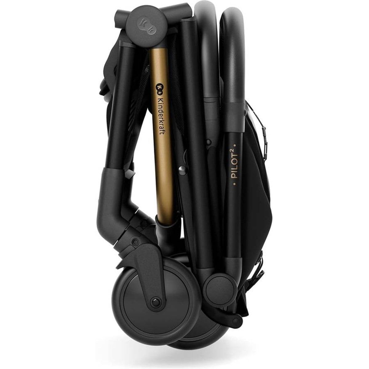 Kinderkraft PILOT 2 Cochecito de Bebé, Silla de Paseo, Deportivo, Sistema Plegable, Pequeñas Dimensiones Después de Plegar, Ligero, Filtro UPF 50+, Arnés de Seguridad de 5 punto, Negro